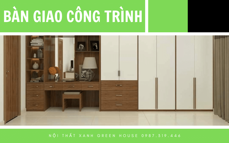 Bàn giao công trình nội thất chung cư 2 phòng ngủ cho khách hàng tại Hà ...